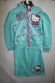 New★ Hello Kitty Toddler Girls 2pc Outfit Tracksuit Pants Set ★hot Pink or Teal