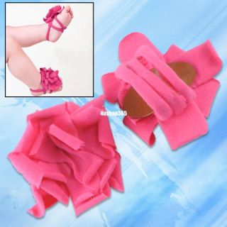 Cute Flower Cotton Barefoot Sock Sandals Shoes for Girl Baby Infant Toddler