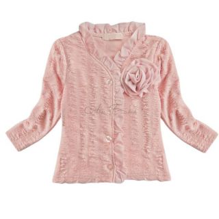 3pcs Girls Baby Flower Top Jacket T Shirt Skirt Tutu Dress Princess Party Outfit