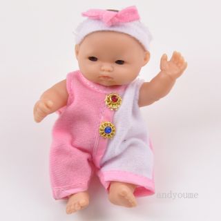 1pc Flexible Glue Reborn Lifelike Cute Baby Doll with Clothes T8586 125x90mm