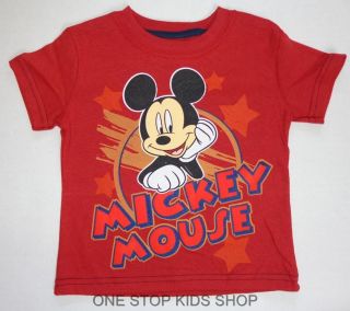 Mickey Mouse Toddler Boys 2T 3T 4T Short Sleeve Tee Shirt Top Disney