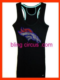 Womens Denver Broncos Peyton Manning or Eric Decker Bling Jersey Top Shirt