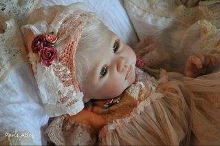 Sunset French Lace Dress Hat 4 Reborn Baby Doll