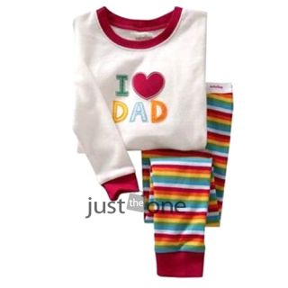 Baby Toddler Children Kids Boy Girls Cute Sleepwear Tops Pants Pajama Set 2 7Y