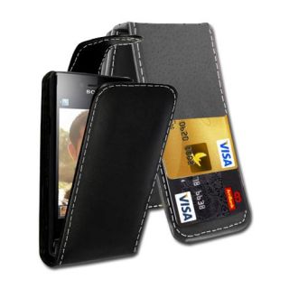 Stylish Premium PU Leather Magnetic Flip Case Cover for Sony Xperia Miro ST23I