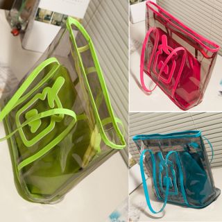Fashion Lady Clear Transparent Bag in Bag Jelly Handbag Hobo Tote Shoulder Bags