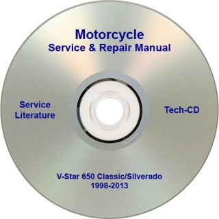 Yamaha V Star 650 Classic Silverado Service Repair Manual VStar XVS650 1998 2013