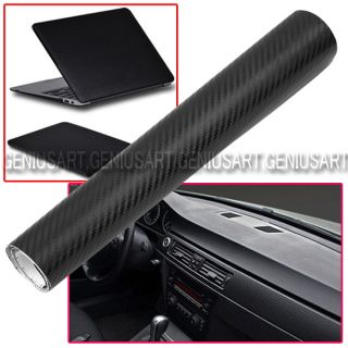 127cm x 30cm DIY Carbon Fiber Wrap Roll Sticker for Car Auto Vehic Black