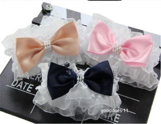 New Beautiful Lace Girls Baby Hair Headband Fabric Bow Knot 5 Colours Free SHIP