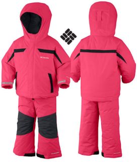 Columbia Snow Powder 2pc Set Toddler Girls Snowsuit 3T Pink Black Brand New