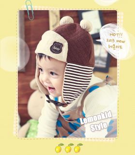 Kids Boy Girl Hats Infant Toddler Adjustable Patchwork Bomber Protect Ears Caps