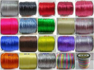 Multi Color 1 5mm Chinese Knotting Macrame Rattail Braided Nylon Bead Cord 40M
