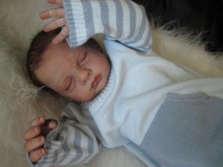 Adorable "Jonathan" Reborn Baby Boy Doll by Michelle Fagan Slumberland Mohair