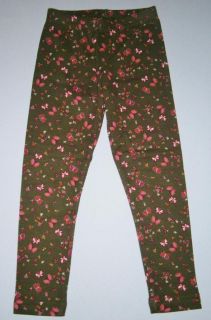 Girls Gymboree Butterfly Girl Leggings Olive Green Pants 3 4 7 8 10 3T 4T