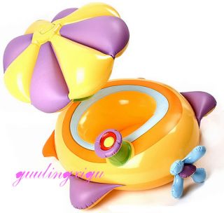 Inflatable Mother and Baby Swim Float Swim Ring Kid Boat Child Leaf Flower Seat