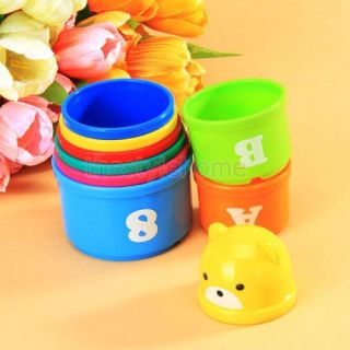 9pc Stack Nest Number Cups Baby Toddler Education Toy