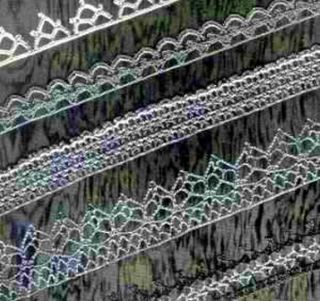 Edging Lace Crochet Patterns Knit Beading Filet Applique Hairpin Flower Acorn