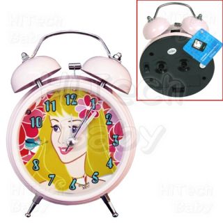 Official Disney Princess Sleeping Beauty Aurora Twin Bell Alarm Bed Side Clock