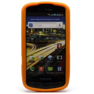 Orange Rubber Silicone Gel Soft Cover Case Skin Sleeve for Samsung Droid Charge