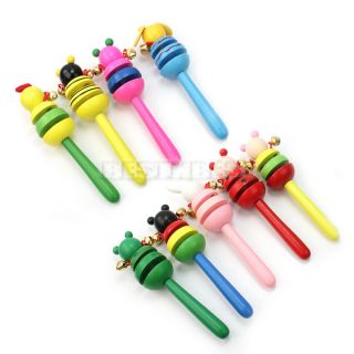 Creative Wooden Jingle Hand Bells Kids Toddler Baby Music Educational Toy Gift