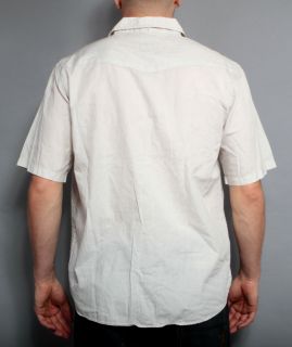 Mens White Short Sleeve Dress Shirt