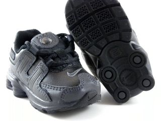 New Nike Shox NZ 2 0 Toddler TD Black White Velcro Fit Little Kids Baby Shoes