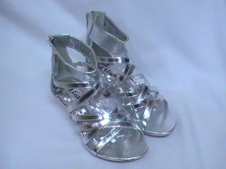 Girls Silver Dress Shoes Pageant Angel 28K Tod Sz 9