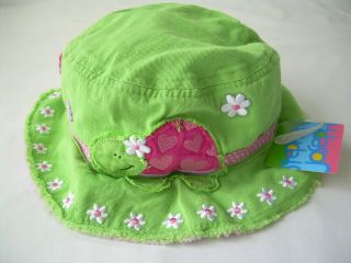 New Baby Toddler Hat Girls Beach Bucket Sun Hat Butterfly Dolphin Turtle 2T 3T