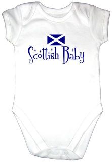 Scottish Baby Grow Gro Vest Flag Scotland Bodysuit Boy Girl Unique Clothes Gift