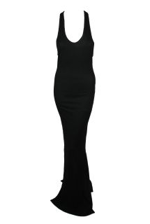 Silent Damir DOMA Womens Black Tochko Tank Top Rib Maxi Dress s $200 New
