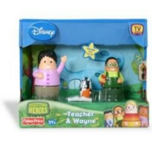 Higglytown Heroes Fisher Price Disney Teacher and Wayne Figures Toy