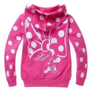 New Toddler Kids Minnie Mouse Funny Hoodies Girls Clothing Aged 2 8years