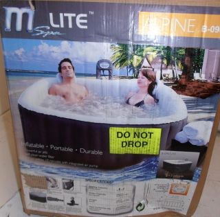 Mspa Alpine B 090 Inflatable Portable Spa Square Hot Tub