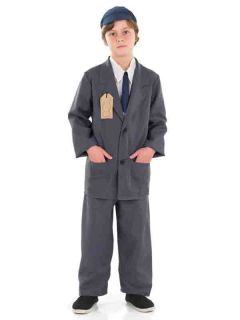 Child 10 12 Years Evacuee Boy Suit New Fancy Dress Costume 1940s Kids Boys