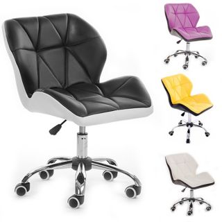 Luxury Computer Office Desk Chair PU Leather Swivel Adjustable Office Chairs 