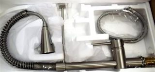 Dyconn 22" Contemporary Kitchen Brushed Nickel Swivel Faucet for Parts