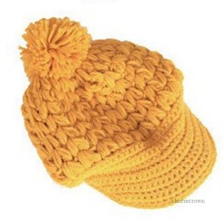 New Fashion Women Winter Warm Crochet Knit Ball Beanie Wool Ski Peaked Hat Cap