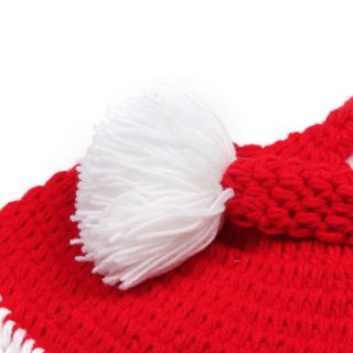 Newborn Baby Infant Long Braid Pigtail Knit Crochet Costume Hat Set Photo Props