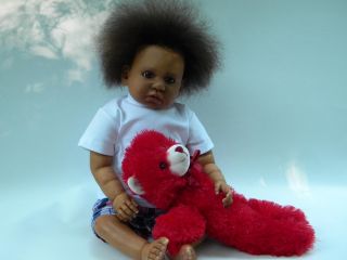 Reborn Big 26 inch Ethnic AA Boy Toddler Doll Jabari Cotton Babies Nursery