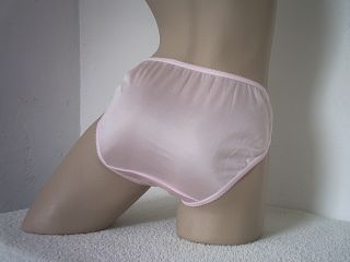 Girls Cute Baby Pink Silky All Nylon Bikini Panties Teddy Bear Retro Knickers
