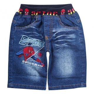New Cool Toddlers Kids Boys Girls Spider Man Shorts Jeans Size 3 4 Years 100