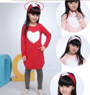New Girls Clothes Heart Shaped Shirt Hat Wear Leggings Kids Sets Size 2 7 Years