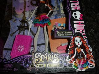 Monster High Scaris Skelita Calaveras Daughter Los Eskeletos New in Hand