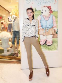 Hot Fashion Women's Star Printed Leopard Shirt Chiffon Long Sleeved Blouse s M L