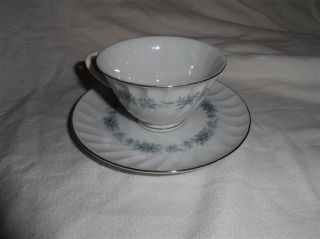Royal Jackson Fine China Footed Coffee Tea Cup Saucer Set Blue Heaven