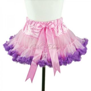 Xmas Girls Party Dance Dress Up Pettiskrit Tutu Costume Multi Color Skirt Sz 1 8