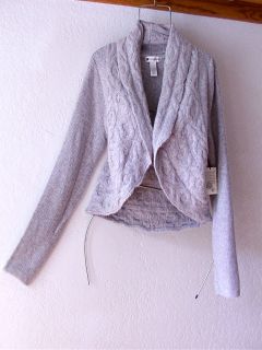 New Valerie Bertinelli Gray Grey Cardigan Sweater Jacket Top Coat 16 18 14 XL