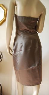 Jim Hjelm Size 10 4 s Short Brown Satin Strapless Cocktail Dress New Years Eve