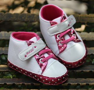 Infant Baby Girl Walking Shoes Crib Sneakers Size 0 6 6 12 12 18 Months
