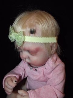 OOAK Goth Newborn Anatomically Correct Demon Baby Girl Horror Art Doll